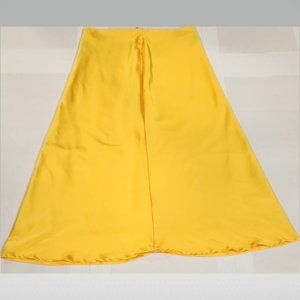 SHEIN BAE Neon Yellow Satin Skirt